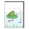 Frog Fishing Father's Day Card - 'Relax, On Fathers Day'