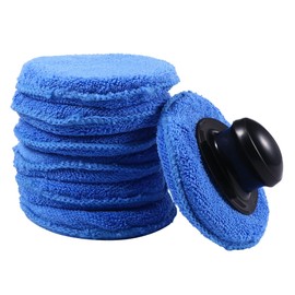 Kit De 7 Esponjas Para Aplicar Cera De Coche Con Mango Esponjas Suaves Y Absorbentes Para Limpieza Y Pulido Automotriz Herramienta Reutilizable Para Cuidado Exterior De Vehculos