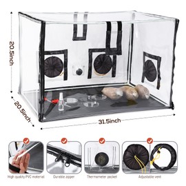 Large Still Air Box Mushroom Mycology Fume Hood Propagation StationsGrow Kit Mushroom Grow Bags Your Monotub Kit Mushroom Planting BagTent for Spores Horticulture Supplies （31.5 * 20.5 * 20.5inch）