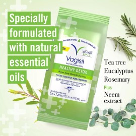 Vagisil Toallitas Íntimas Femeninas Healthy Detox 20 Unid