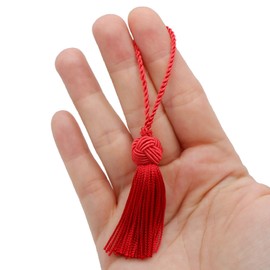 TEXTEX = Turk's Head Cuquillo Tassel. 5cm Long. 100% Rayon. Bag of 5 Units - (Red)