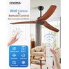 Ceversa 60 Inch Outdoor Ceiling Fan Without Light,Solid Wood 3
