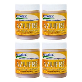 Pack 4 Pomadas De Azufre Frasco De 40g C/u Mentol