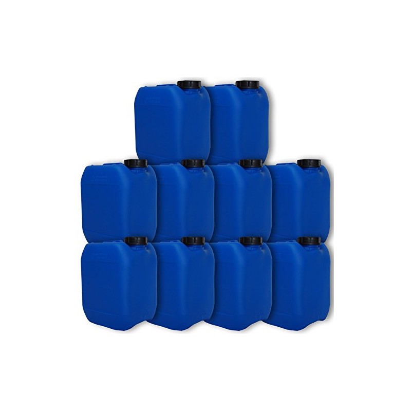 plasteo® 10 x 5 Litre Canisters with Safety Lock (DIN