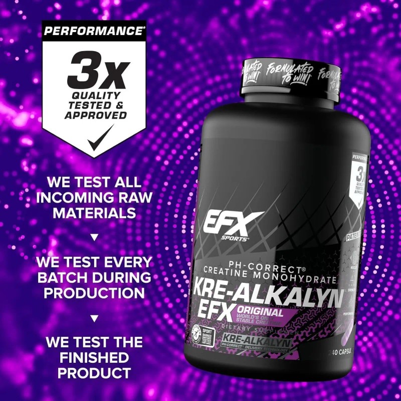 Efx Sports Kre-alkalyn Efx Creatina Monohidrato 240caps Sfn Sin Sabor
