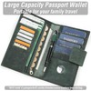 CataPurus Top Grain Leather Travel Passport Wallet Holder for Man