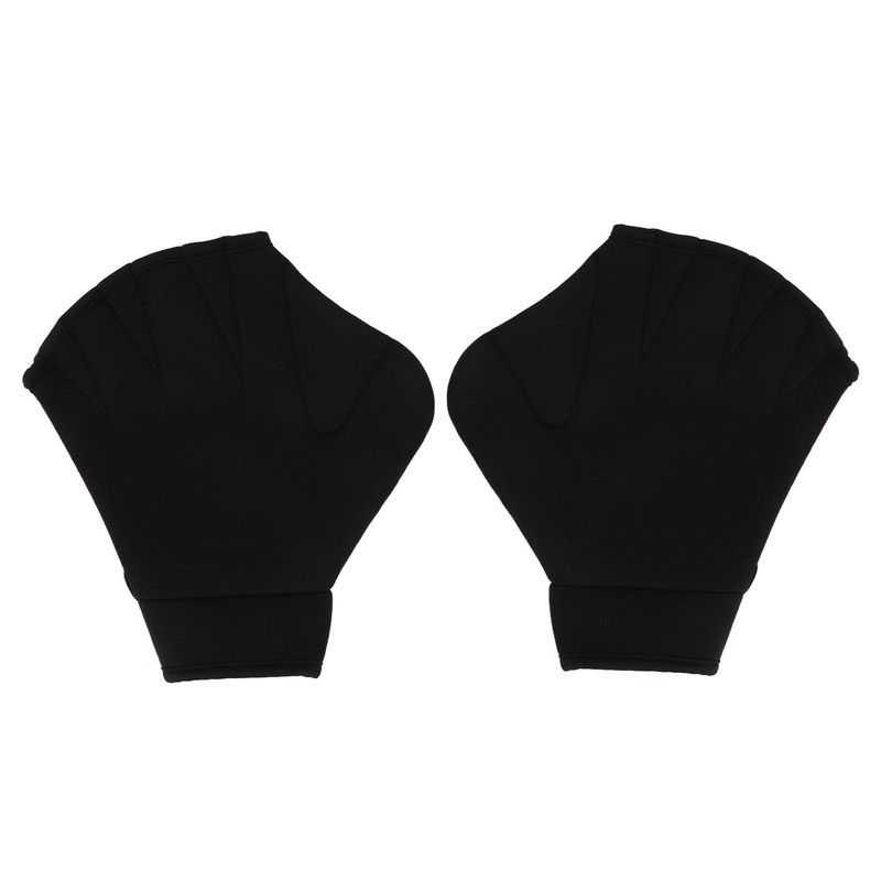 2Pcs Swimming Webbed Gloves Open Fingers Adjustable Swimming Training Gloves