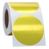 Hybsk 2" Round Gold Direct Thermal Labels for Shipping, Barcodes,