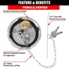 Vitonsbay Locking Fuel Cap,3" Nominal，Vented,Aluminum Fuel Cap Fit for Kenworth