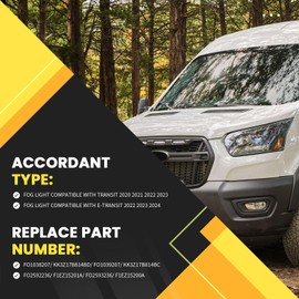 OsyphereX Fog Light Assembly Compatible with Transit 2020 2021 2022 2023