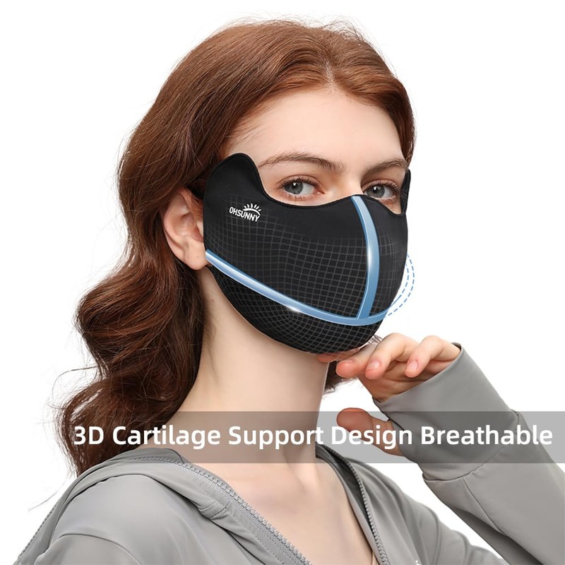Sun Protection Face Cover UPF 50+ Anti-UV Women Summer Mask