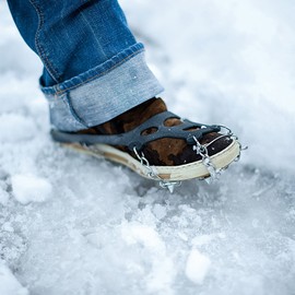 PEARL Chains for shoes: 1 pair of shoe chains for all shoes, shoe size 34-43 (shoe snow chains, spikes, non-slip)