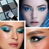 Blue Eyeshadow Palette,Blue Eye Shadow For Women,Blue Makeup Blue Glitter