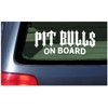 Pit Bulls On Board - White Vinyl Window Sticker Decal