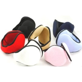 EAR BAND 1 Piece Winter Earmuff,Ear Warmer Band Earwear Wrap Behind the Ear Collapsible - Black