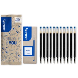 PILOT - Set di 10 +1 Omaggio Ricariche BLS-G2-7 - Compatibili con Penne Roller 0,7 mm G2, G2 Plus, B2P Gel - Inchiostro Gel Intenso - Blu - Punta Media