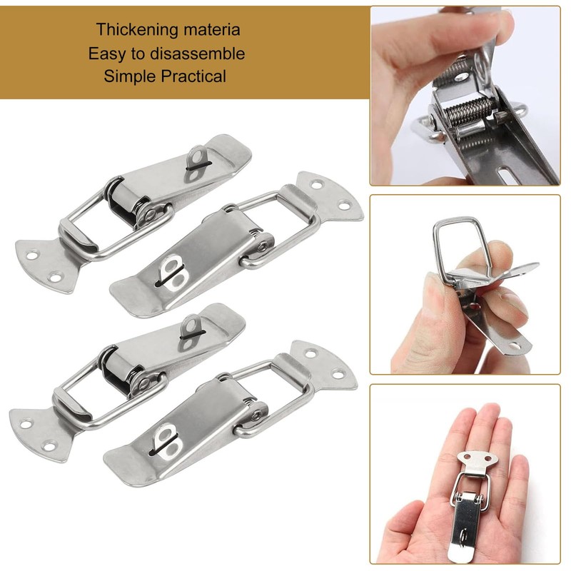 Spring Loaded Toggle Latch, 16PCS Latch with Lock Hole 56