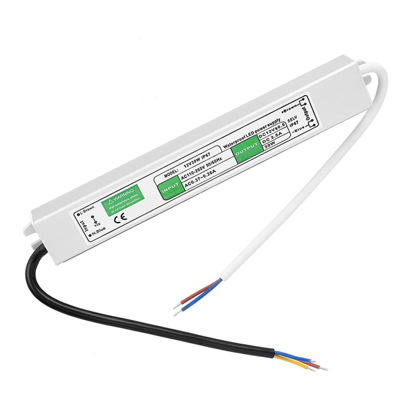 12V 30W LED Waterproof Switch Power Supply Outdoor Waterproof LED