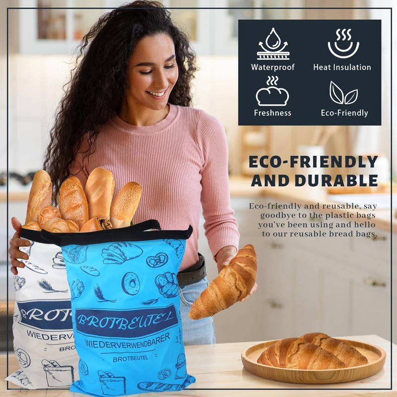 CHRI Reusable Bread Bags Pack of 2, 30 x 43