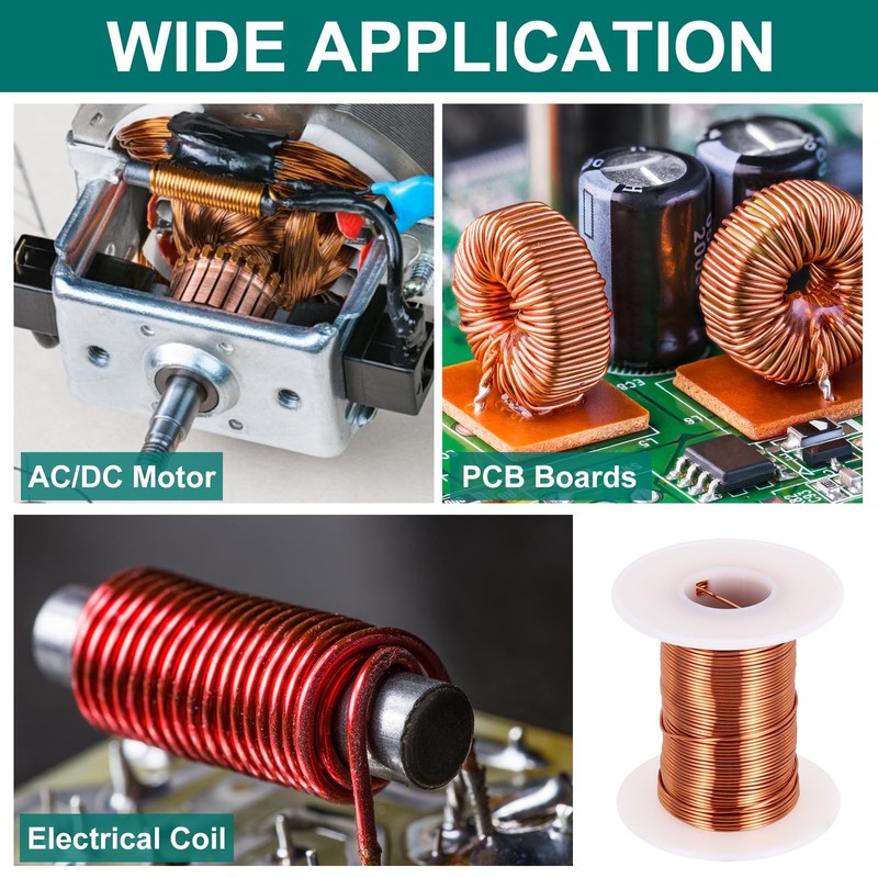 MECCANIXITY 20 AWG Magnet Wire, 20 Gauge Enameled Copper Wire,