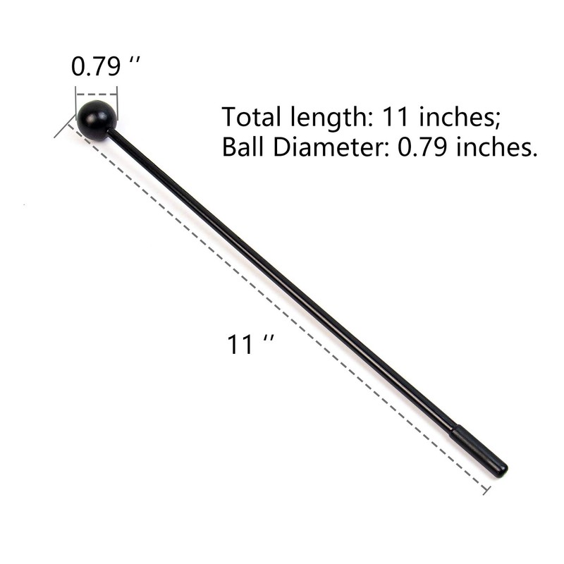 Framendino, 10 Pack Plastic Bell Mallets Solid Drum Percussion Sticks