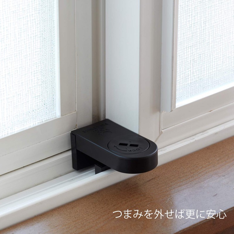旭電機 Chemical Window Security Supplies Black approx. Width 3.8 X Depth