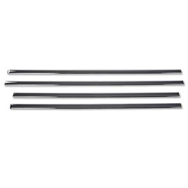 LQI 4Pcs Silver Body Side Molding Trim Compatible with Chevy Silverado GMC Sierra Crew Cab 2014-2018