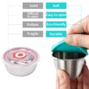 Freshmage [6 Pack 2.4oz] Stainless Steel Dressing Container with Silicone