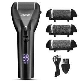 MAXGROOM Lima para Pies Electrica，Removedor de Callos para Pies con 3 Cabezales de Rodillo ，Lima Electrica Pies Profesional Kit Impermeable IPX6，Exfoliante para Piel Muerta