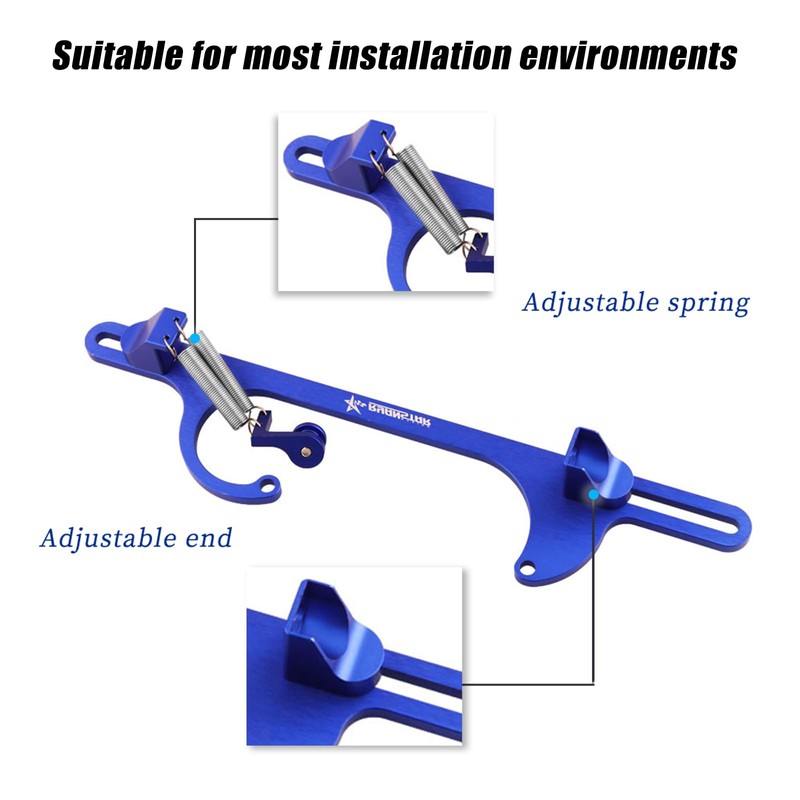 4150/4160 Carburetor Throttle Cable Bracket Billet Blue