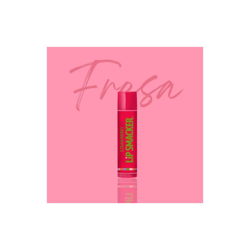 Lip Smacker Bálsamo labial de fresa, 0.14 onzas (paquete de