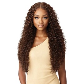 Outre 100% Human Hair Blend HD 360 Edge 13X6 Lace Front Wig KAYREENA (DRST/CHOCAR)