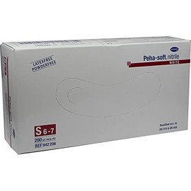 Gants d'examen en nitrile sans poudre Peha-soft Nitrile Blanc Hartmann-S