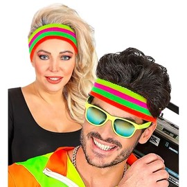 WIDMANN MILANO PARTY FASHION W Sweatbands Multicolor, 80s Accessory for Tracksuits, Bad Taste Outfits