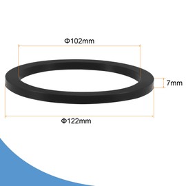 sourcing map Nitrile Rubber Flat Washer 4 Inch DN100 Gasket for Wrench Type Quick Connector, Black