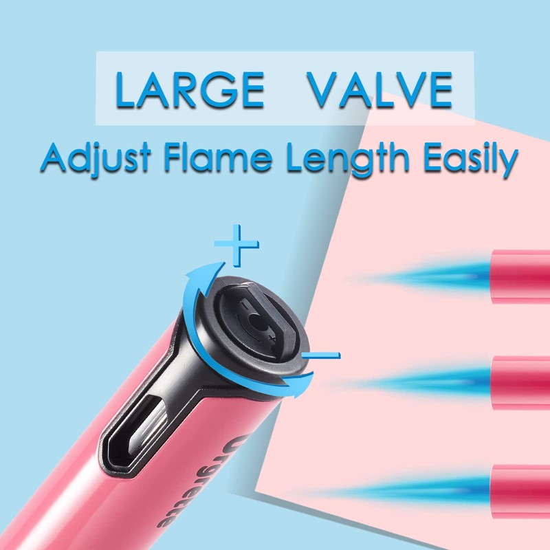 Urgrette 4 Pack Spring Colors Torch Lighter, 6-inch Refillable Pen