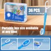 36 Pack Mini Disposable Toothbrushes – 5-in-1 Prepasted Travel Toothbrush