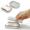Hooiolye Set of 4 Plastic Soap Dish Container Box, Double