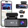 oolong Dash Cam Front and Rear, 4K+1080P Dashcam with 64GB