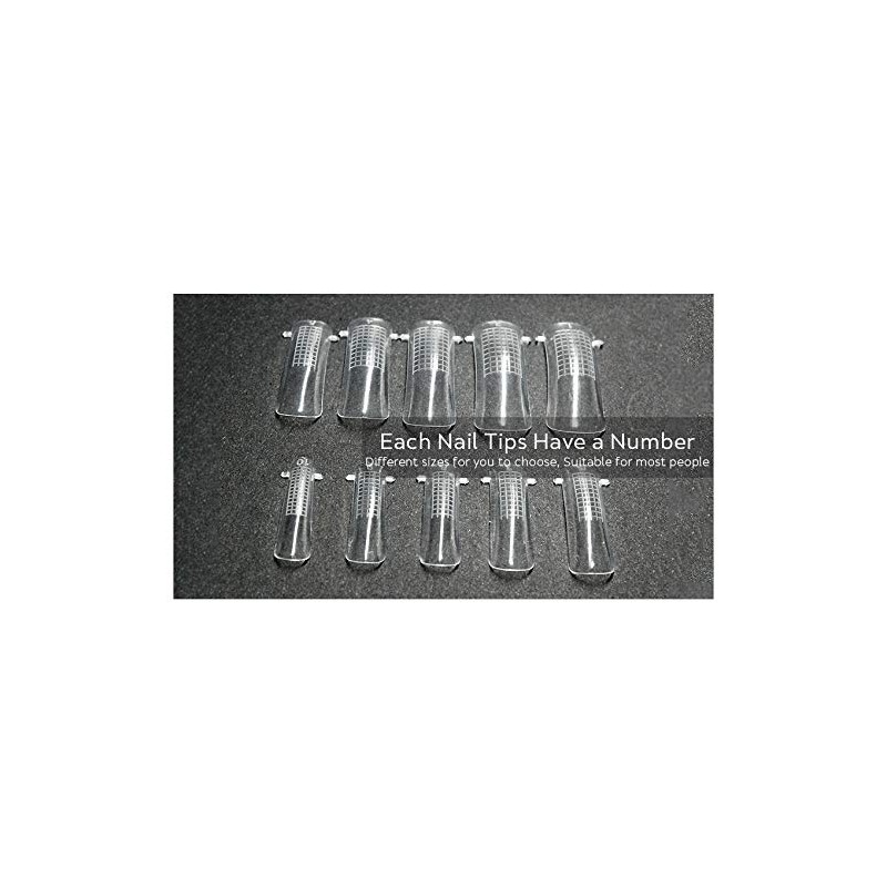 KADS Nail Tips 100PCS/10 Sizes Dual Nail Foam UV Gel