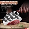 WXCOO Butcher Knife Set - 4pcs Hand Forged Meat Cleaver