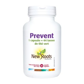 New Roots Herbal - Prevent - 30 capsules - 1 Capsule Equals 44 Cups of Green Tea