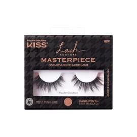 KISS Lash Couture Masterpiece Hand-Woven Faux Mink False Eyelashes, Style ‘Haute Couture’, 16mm, Easy to Apply, Reusable, Vegan, Cruelty Free, 1 Pair Strip Lashes