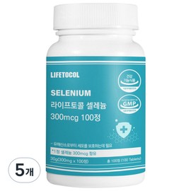 Lifetocol Selenium 300mcg, 100 tablets, 5 units / 라이프토콜 셀레늄 300mcg, 100정, 5개