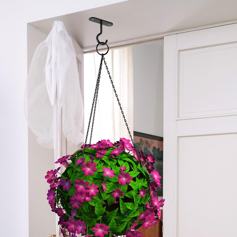 BTBHIHO 4 Pack Ceiling Hooks for Hanging Plants, Metal Ceiling