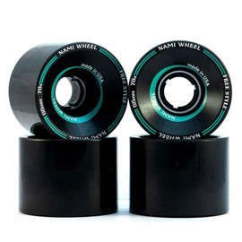 NAMI WHEEL Wave Nami Wheels Long Skateboard Long Skate Freestyle Wheels 66mm Black 78a