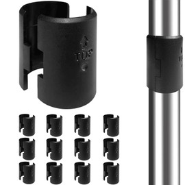 Selinear 24 Pcs 12 Pairs Metal Rack Shelf Fixing Parts Plastic Convenient Installation Metal Rack Parts for Steel Rack Sleeve (25mm Pole Diameter)