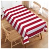Walmsco Tablecloth Red White Striped Decor For Dining Room Kitchen