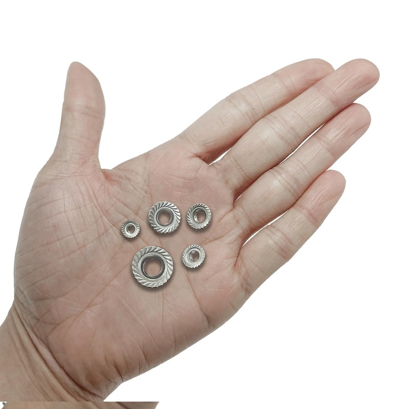 75 PCS M3 - M8 304 Stainless Steel Hex Flange