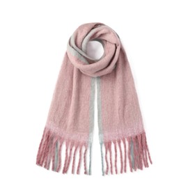 kaliya Womens Winter Scarf for Women Chunky Oversized Long, Women's Fashion Scarves Thick Large Christmas Blanket Scarf(Pink)